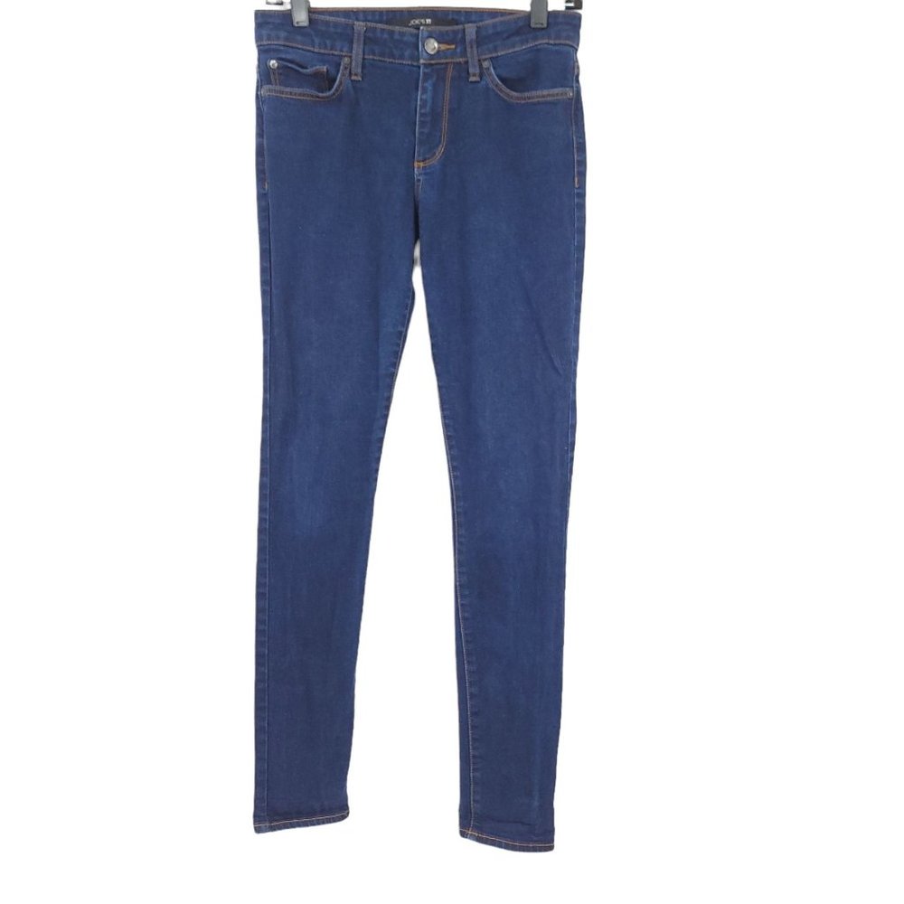 Joes Jeans Skinny Leg Stretchy Women Size 27 Dark Wash Blue Denim Mid Rise